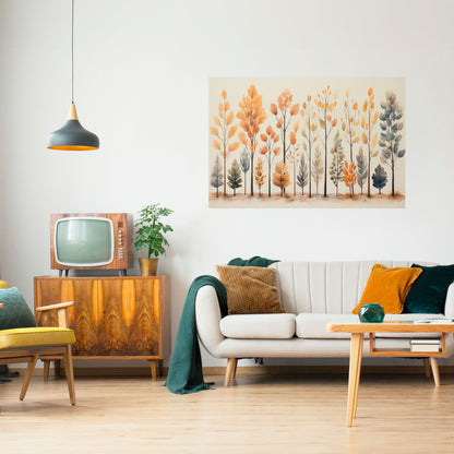 HÖSTSKOG, skalbar och självhäftande poster
