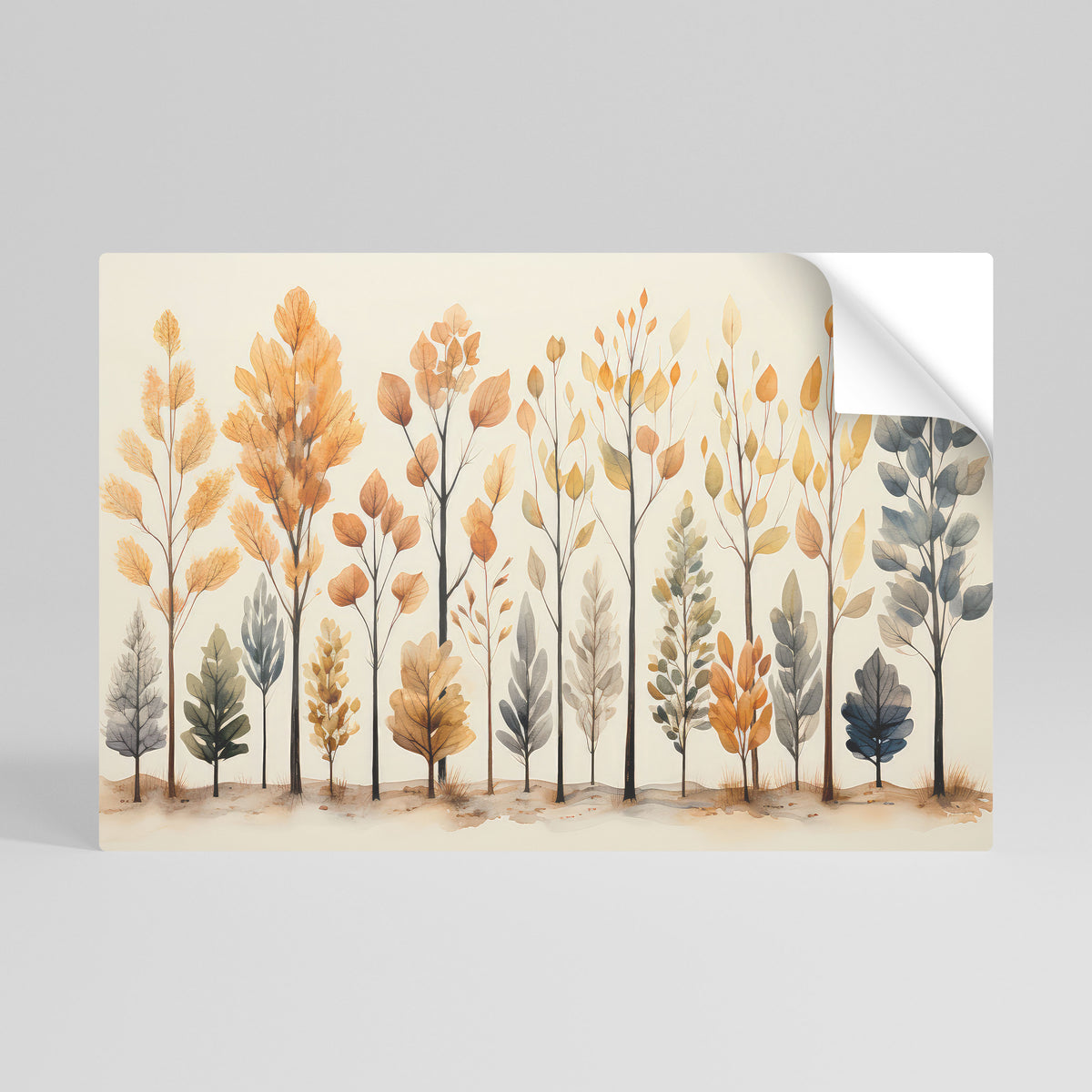 AUTUMN FOREST Självhäftande Horisontell Poster