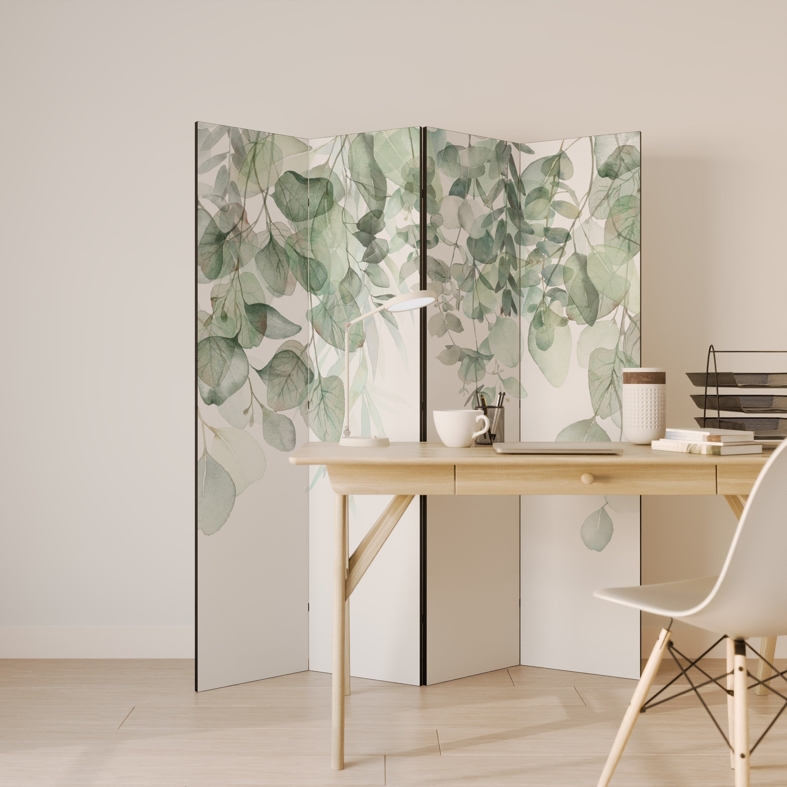 PURE VERDURE Dekorativ rumsavdelare med 4 paneler