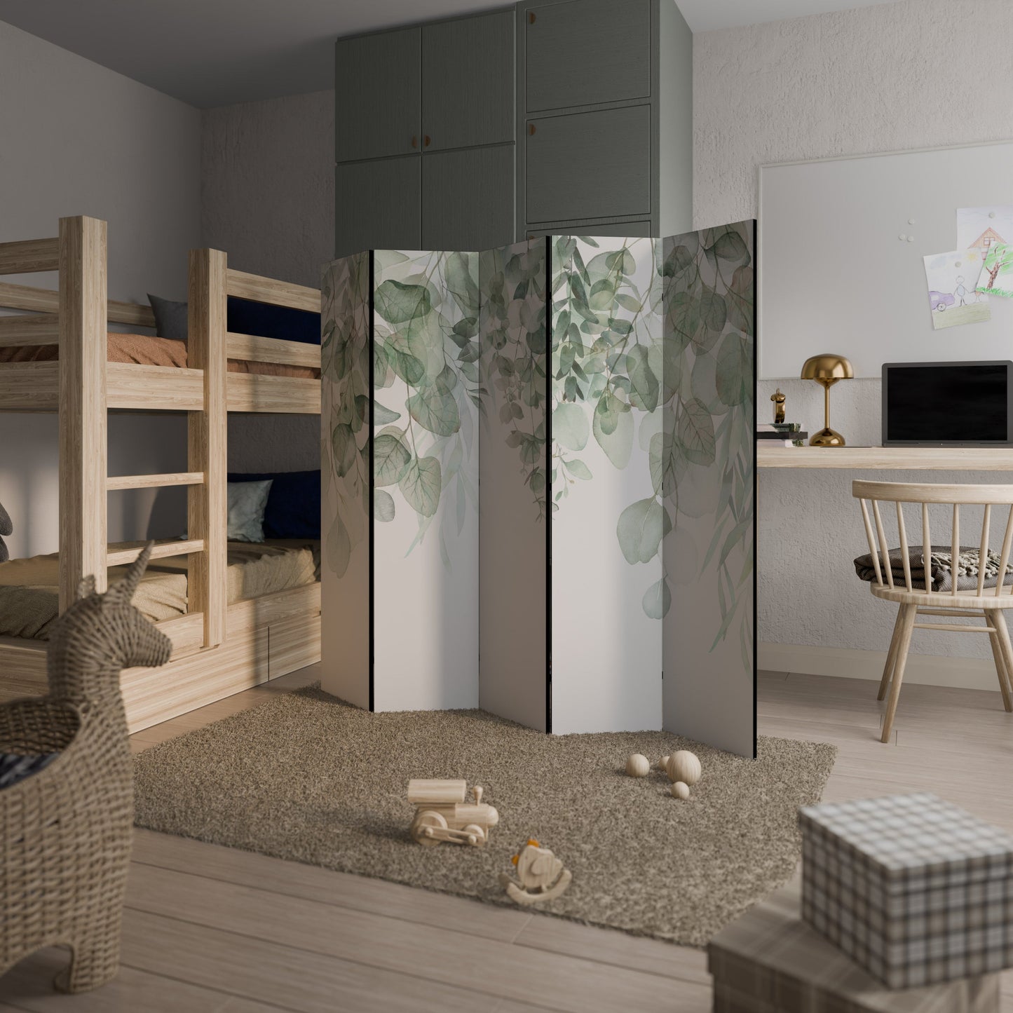 PURE VERDURE Dekorativ rumsavdelare med 5 paneler