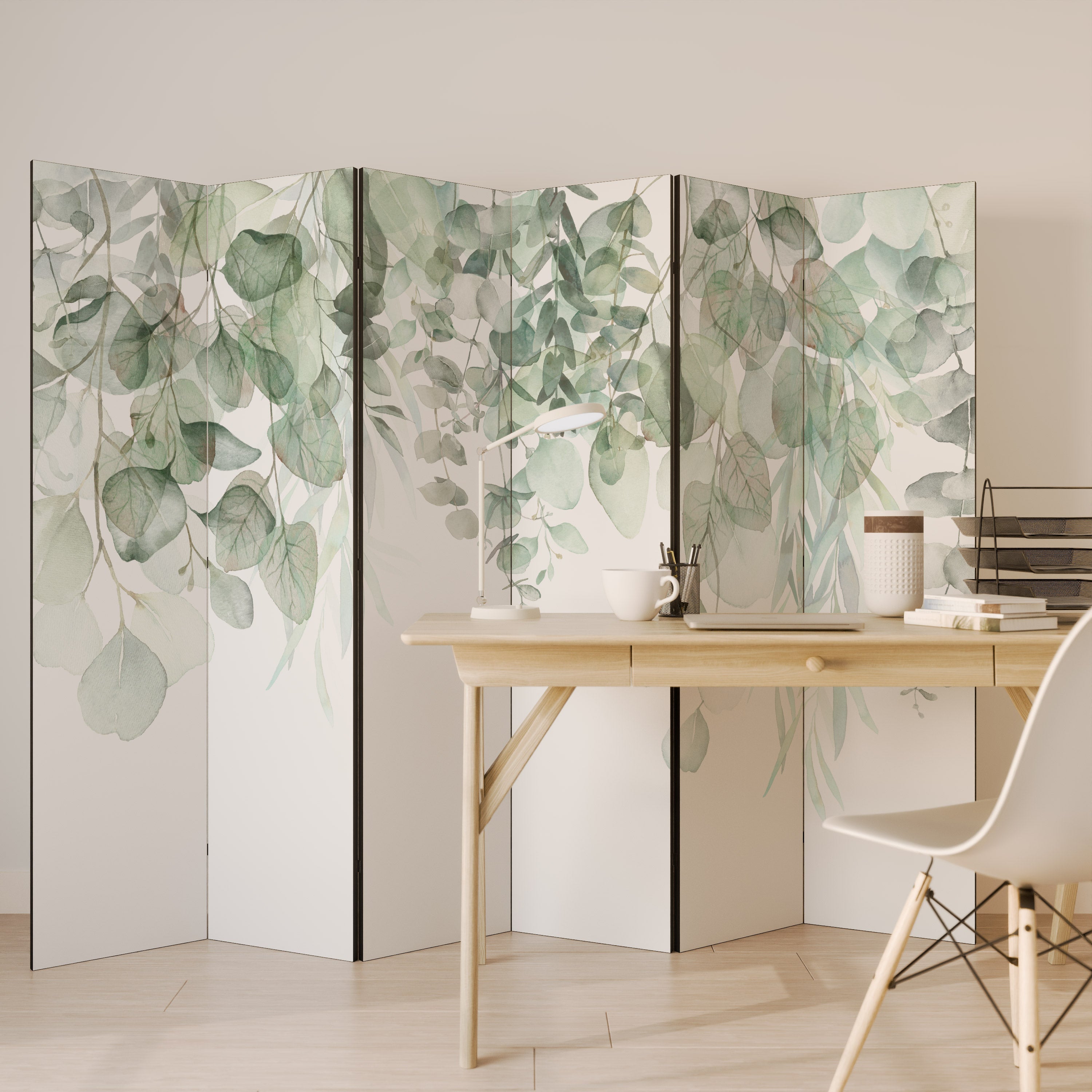 PURE VERDURE Dekorativ rumsavdelare med 6 paneler