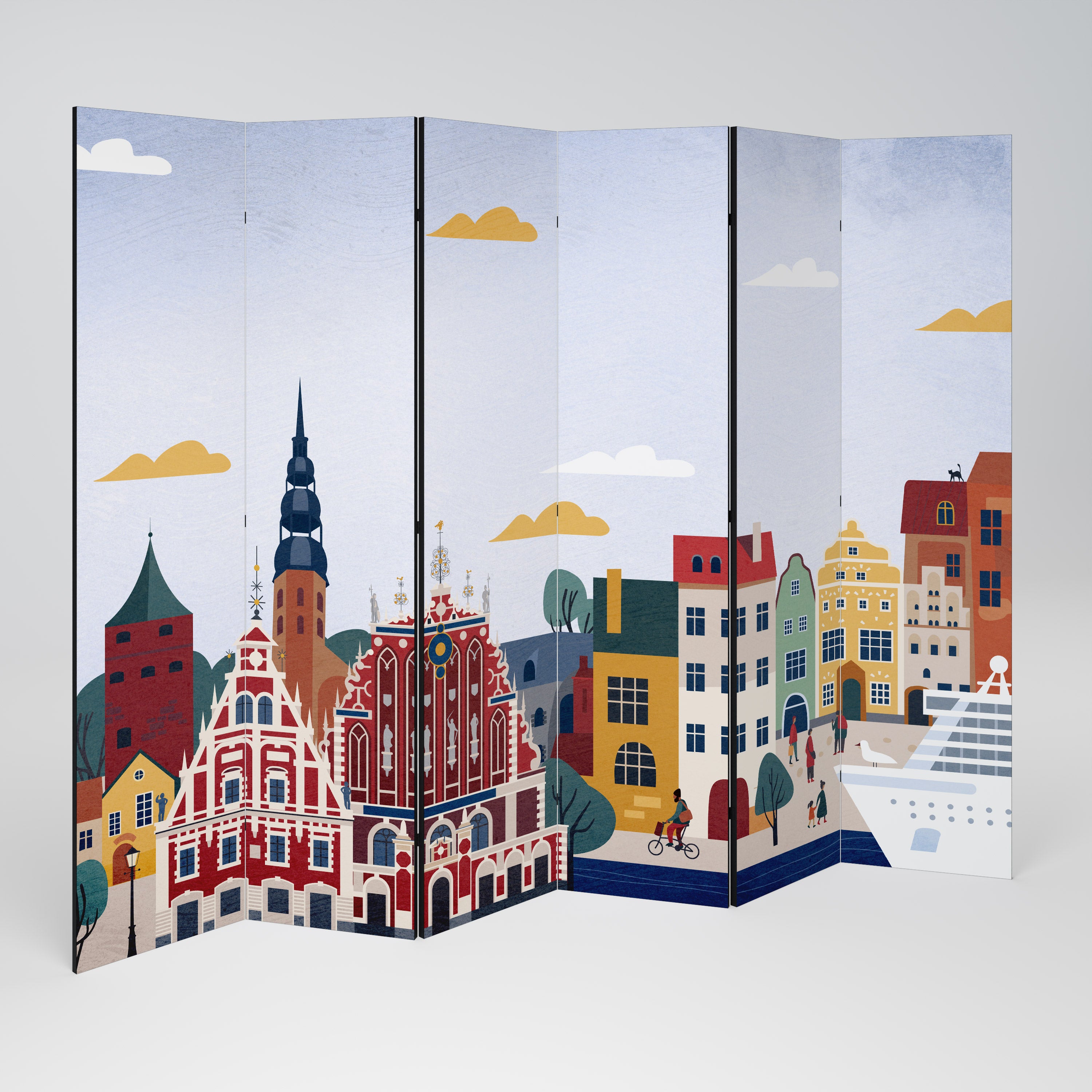 MEMORY OF RIGA Rumsavdelare 6 paneler