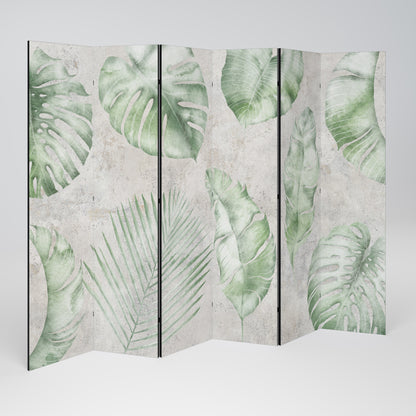 LUSH LEAF WHISPERS Dekorativ rumsavdelare med 6 paneler