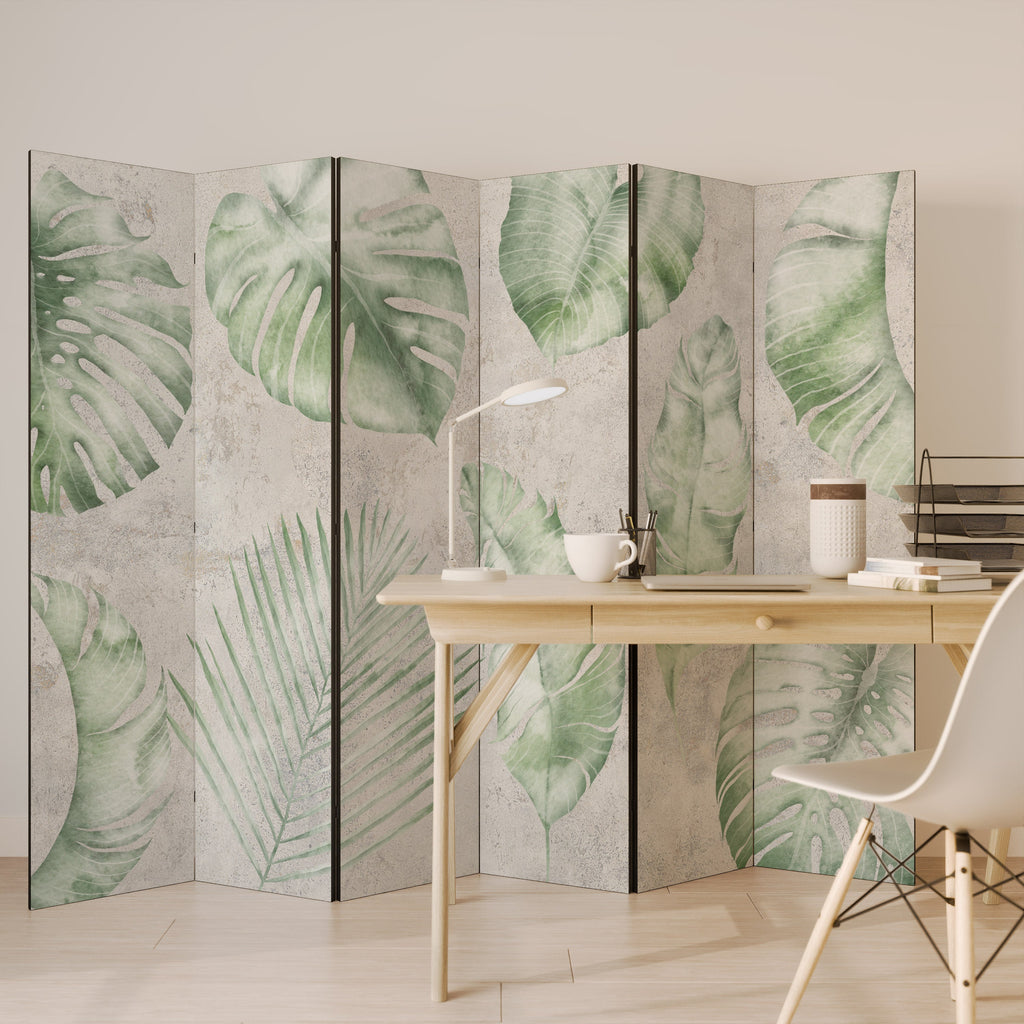 LUSH LEAF WHISPERS Dekorativ rumsavdelare med 6 paneler