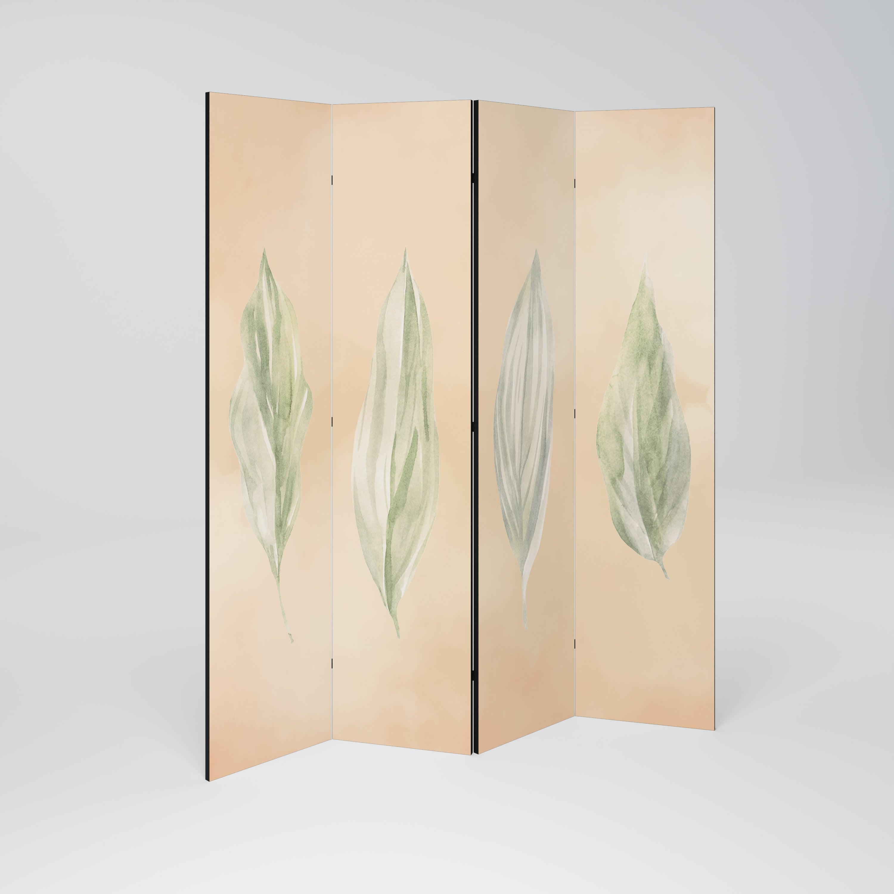 LEAFY HARMONY Dekorativ rumsavdelare med 4 paneler