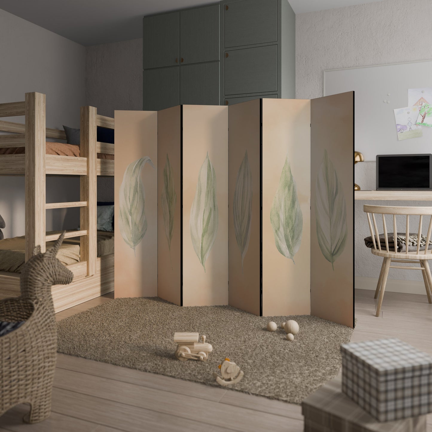 LEAFY HARMONY Decorative 6-Panel Room Divider