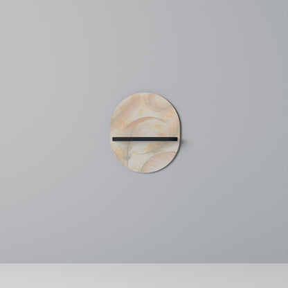 AURA OF LIGHT Oval konsthylla i svart finish
