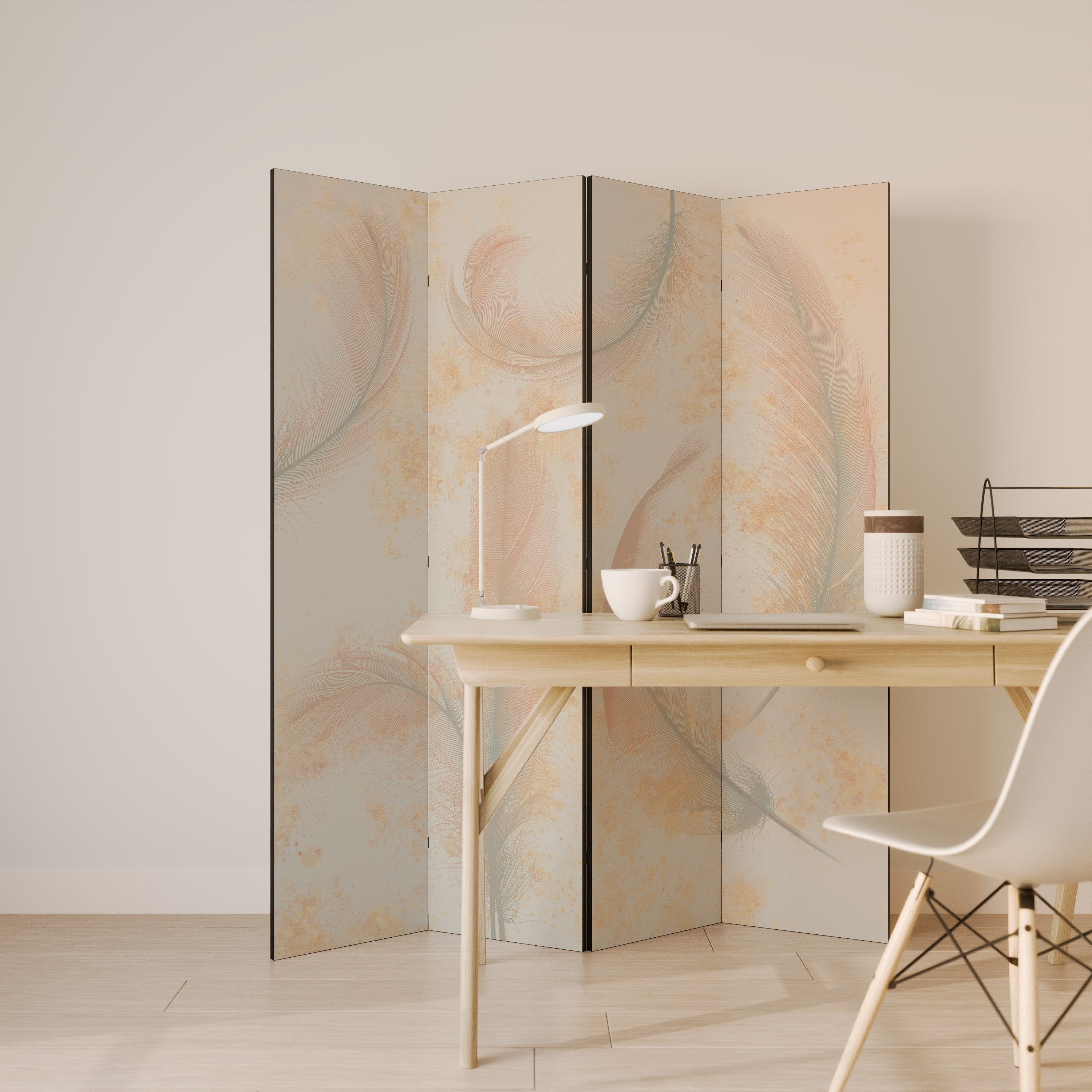 Dekorativ rumsavdelare AURA OF LIGHT med 4 paneler