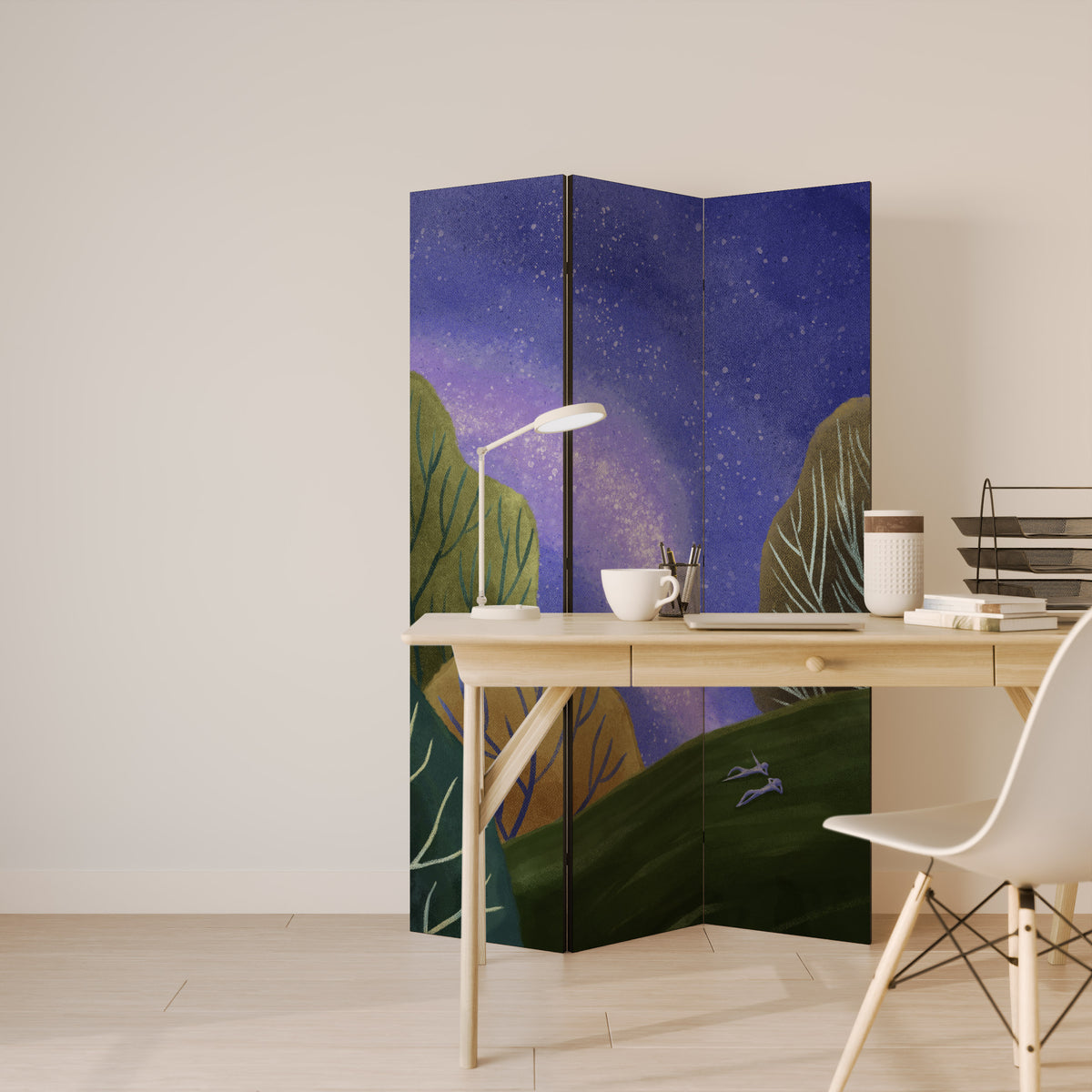 STARLIT VIBE Dekorativ rumsavdelare – 3 paneler