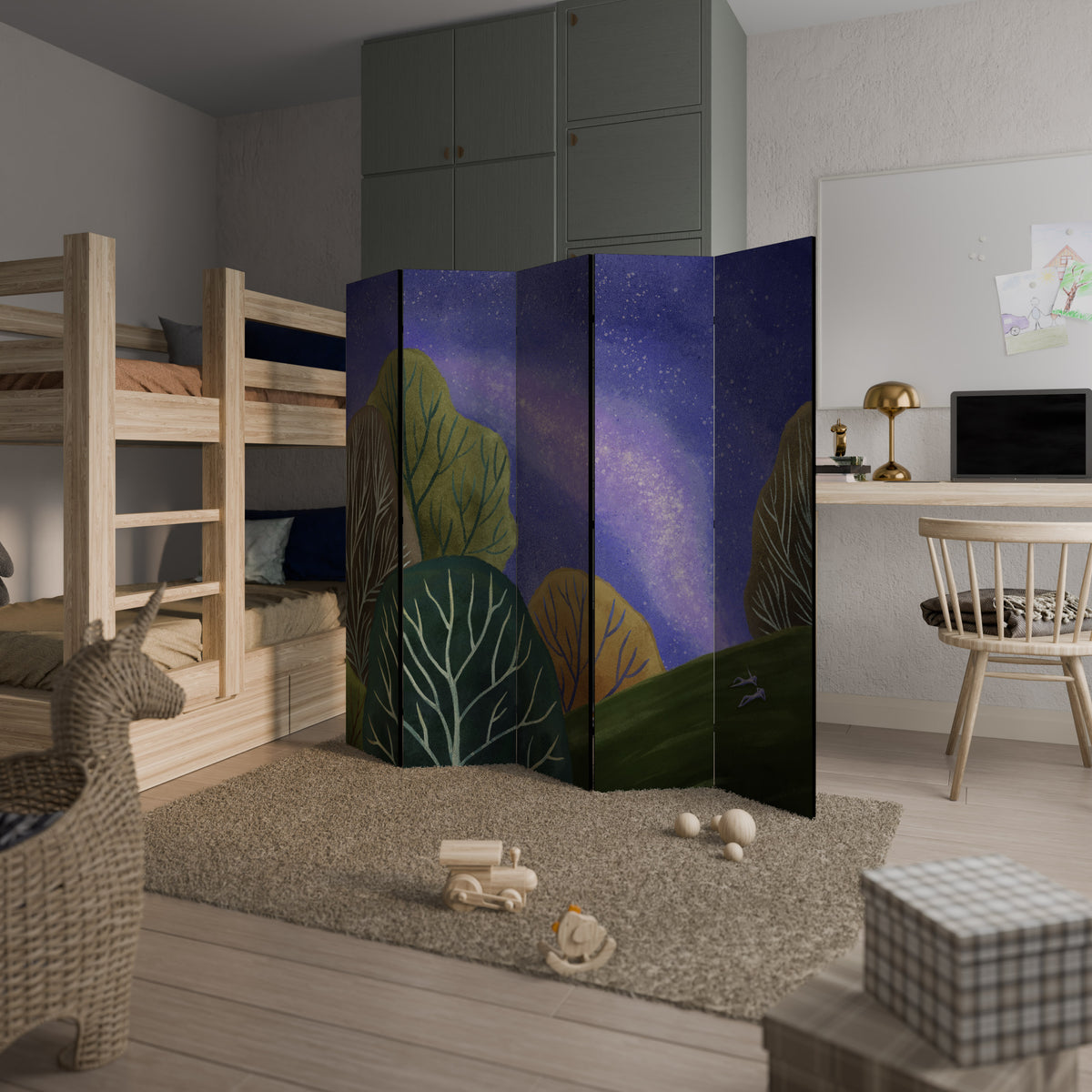 STARLIT VIBE Dekorativ rumsavdelare – 5 paneler