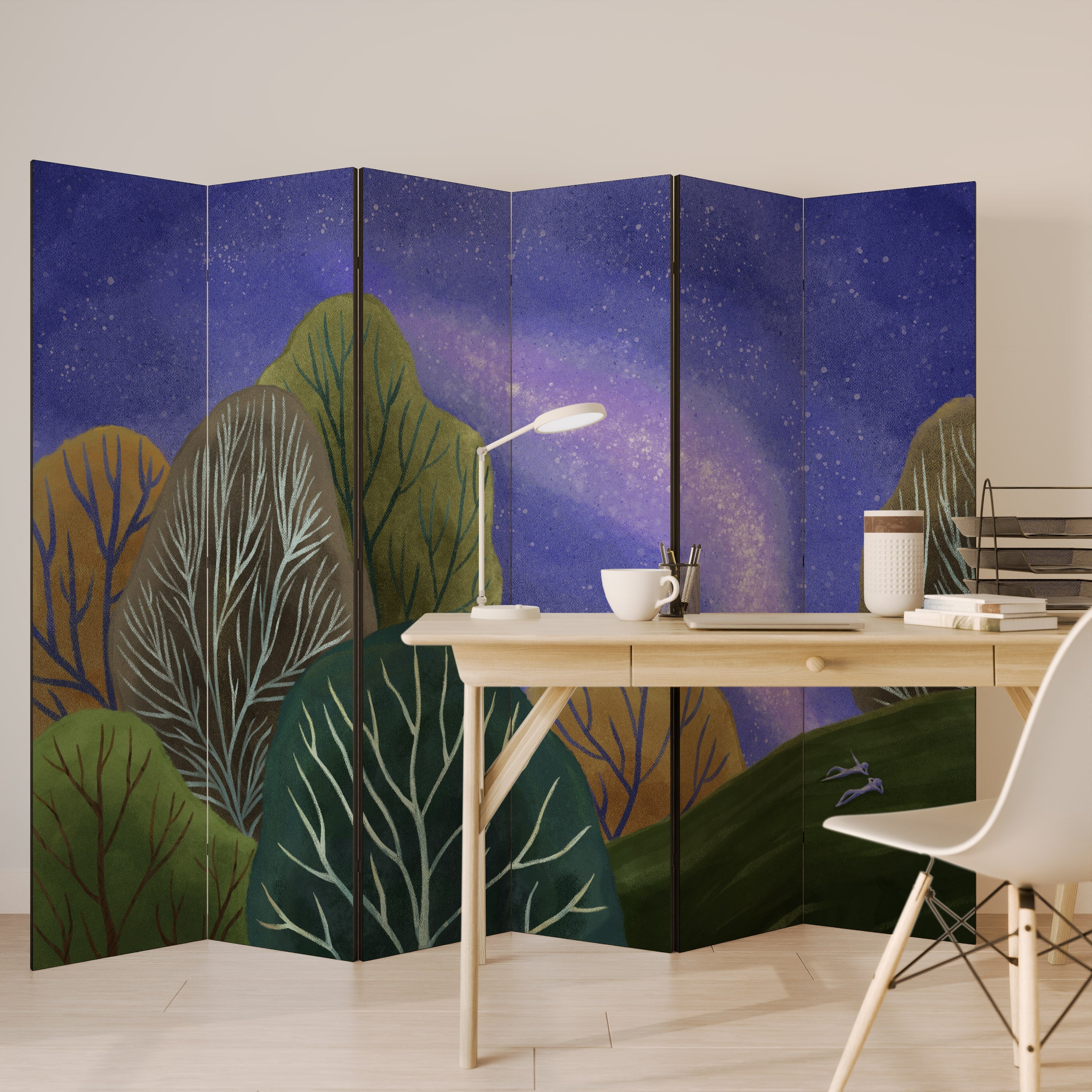 STARLIT VIBE Dekorativ rumsavdelare med 6 paneler