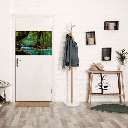 Lugn vattenfallsflykt horisontell poster med självhäftande tryck