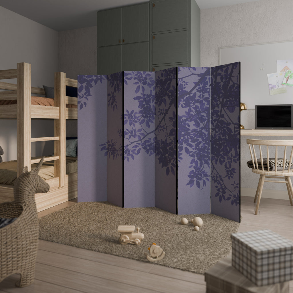 ELEGANT LÖVDRIKAD SLÖJA Dekorativ rumsavdelare med 6 paneler
