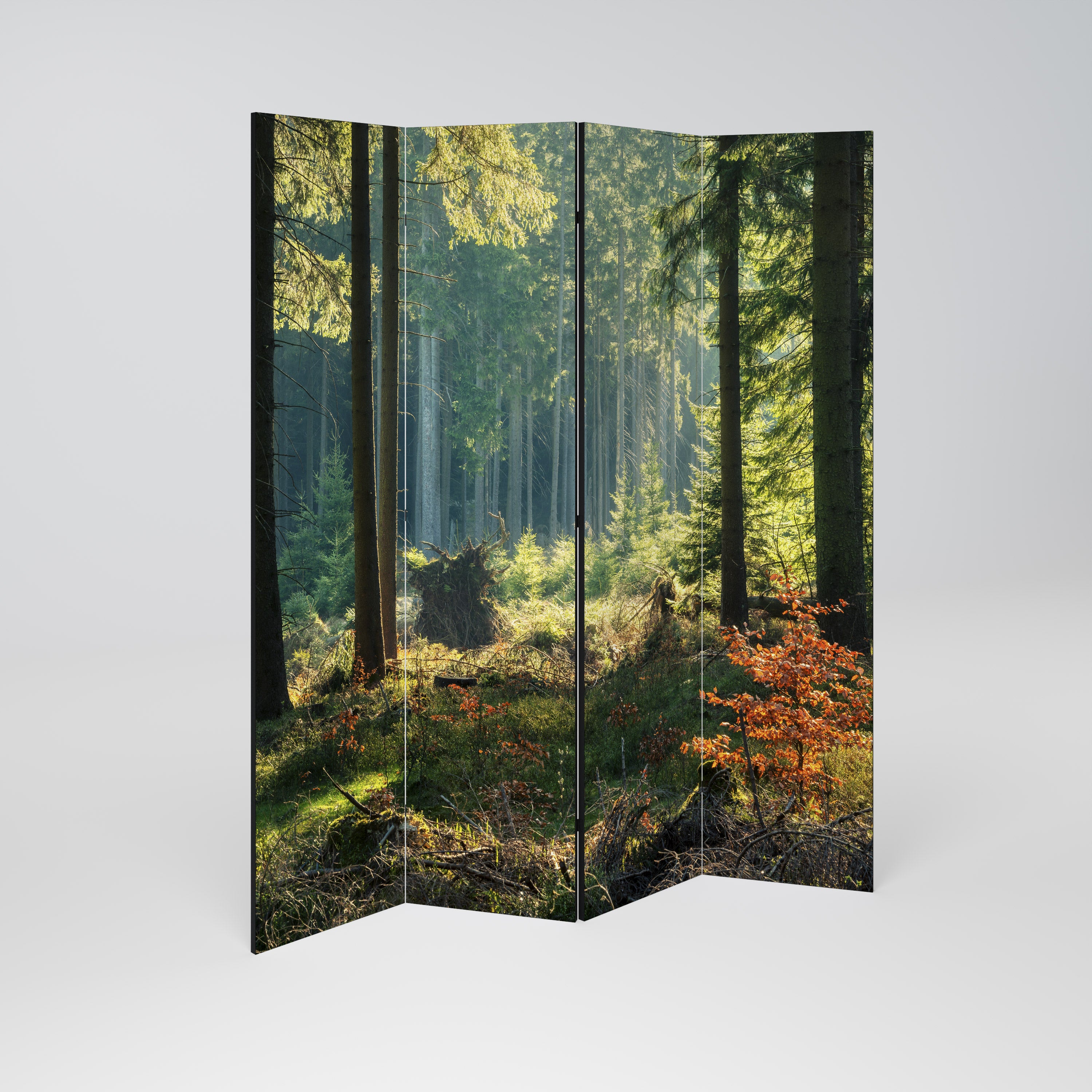 SUNLIT FOREST SERENADE Rumsavdelare 4 paneler