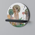 FLYG ÖVER Rund konsthylla i svart finish