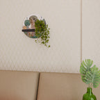 FLYG ÖVER Rund konsthylla i svart finish