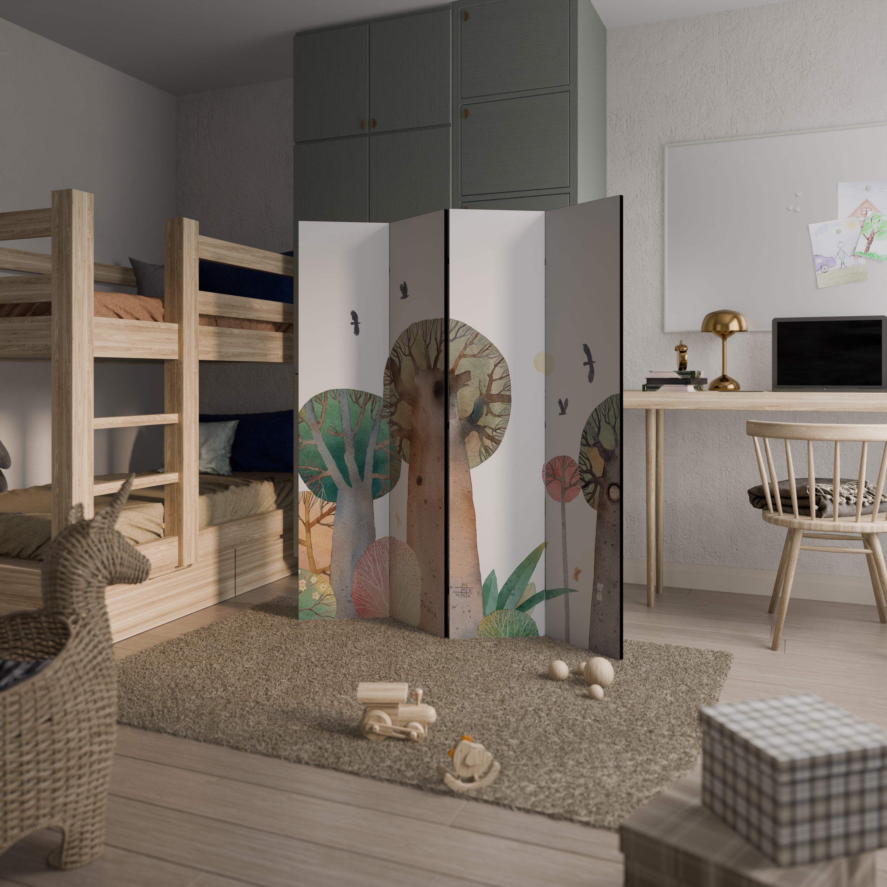 FLIGHT OVER Rumsavdelare 4 paneler