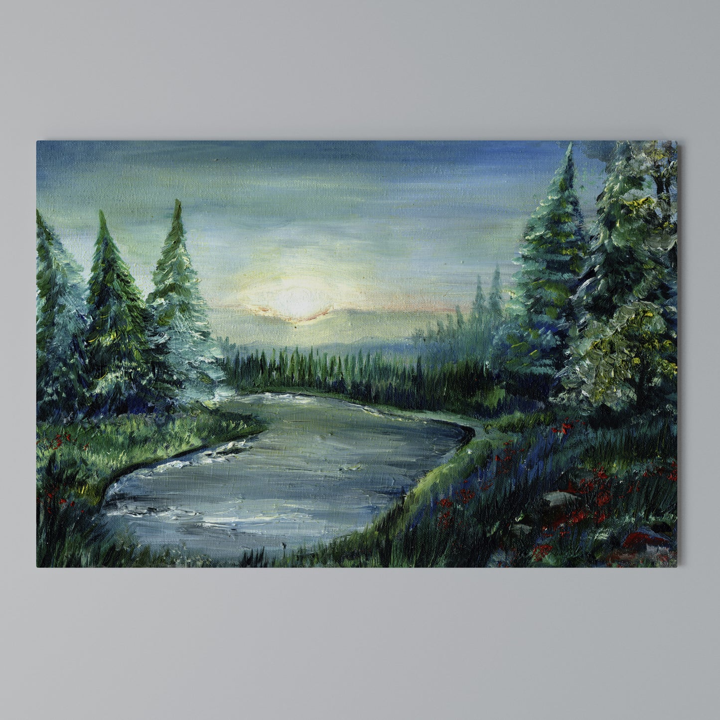 FOREST SUNSET Horizontal Canvas Print