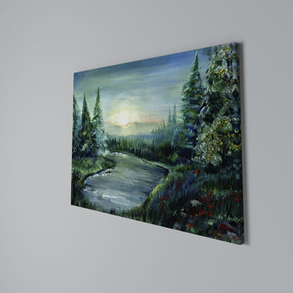 FOREST SUNSET Horizontal Canvas Print