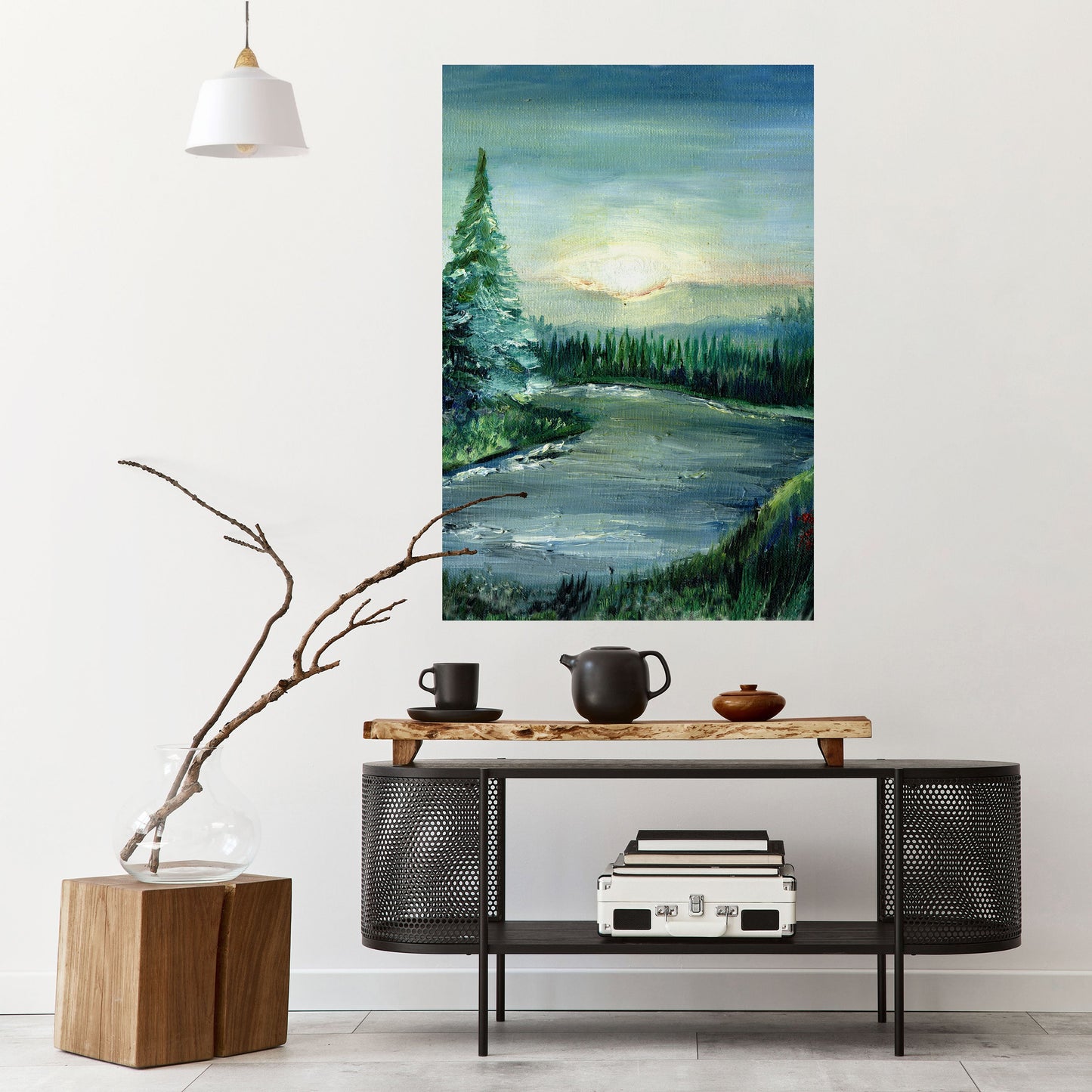 SKOGSOLNEDGÅNG, självhäftande poster