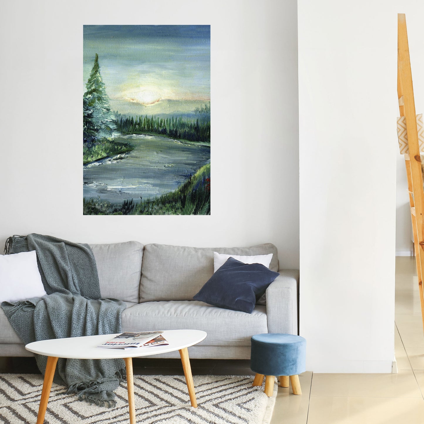 SKOGSOLNEDGÅNG, självhäftande poster