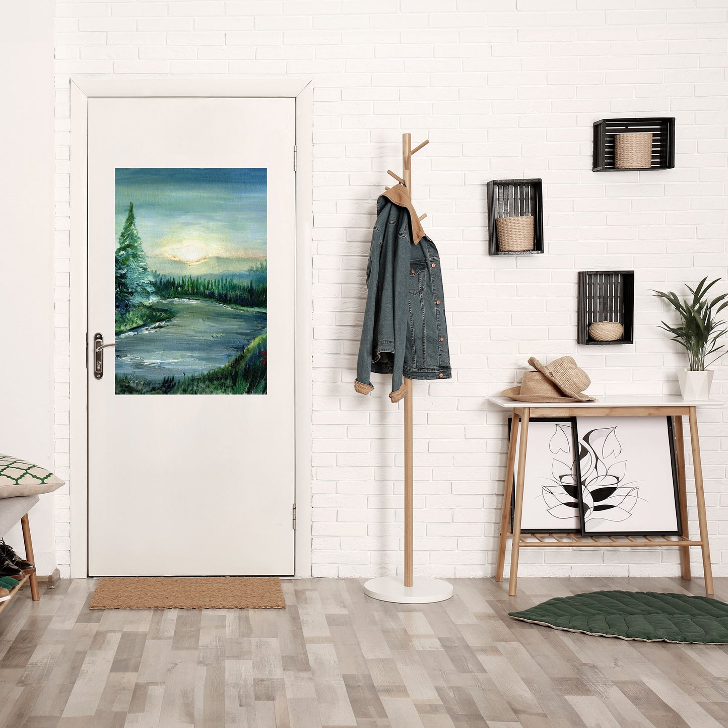 SKOGSOLNEDGÅNG, självhäftande poster