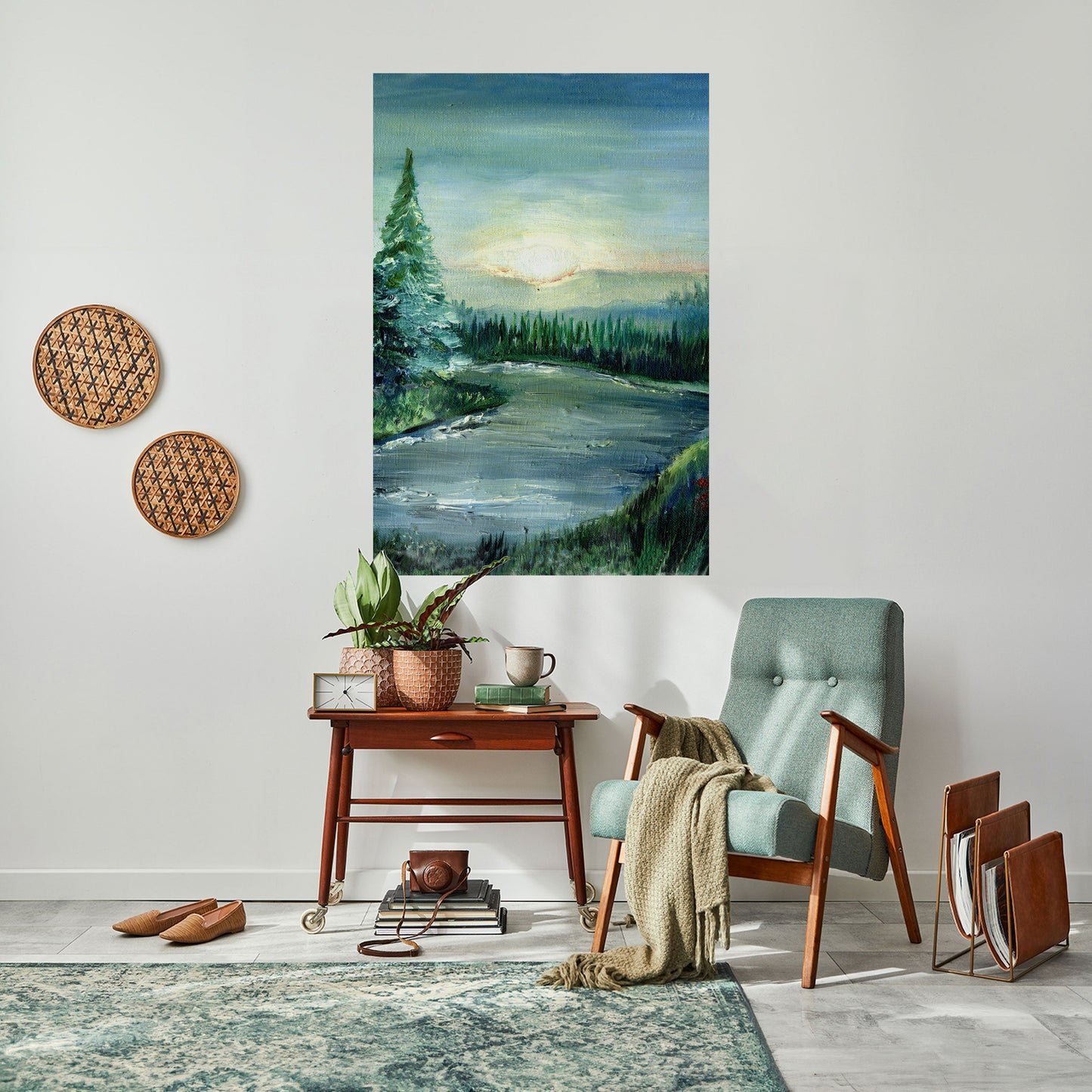 SKOGSOLNEDGÅNG, självhäftande poster