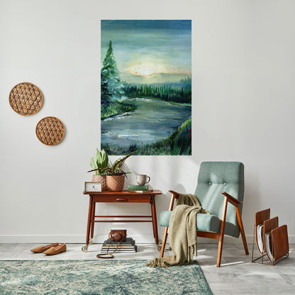 SKOGSOLNEDGÅNG, självhäftande poster