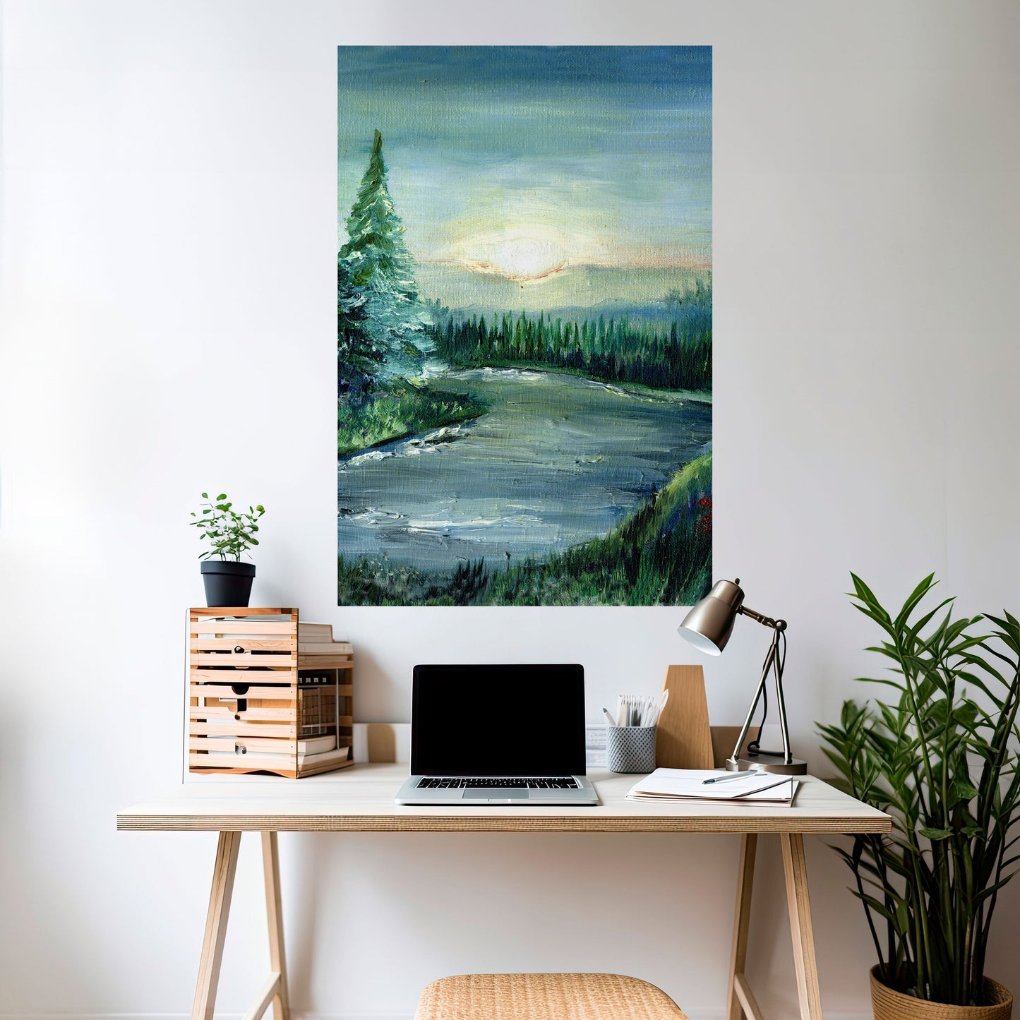 SKOGSOLNEDGÅNG, självhäftande poster