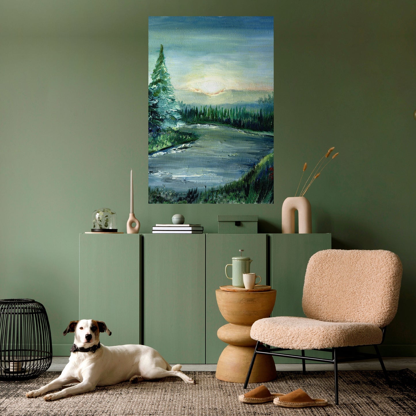 SKOGSOLNEDGÅNG, självhäftande poster