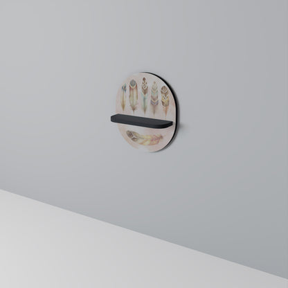 DELIQUESCE Oval konsthylla i svart finish