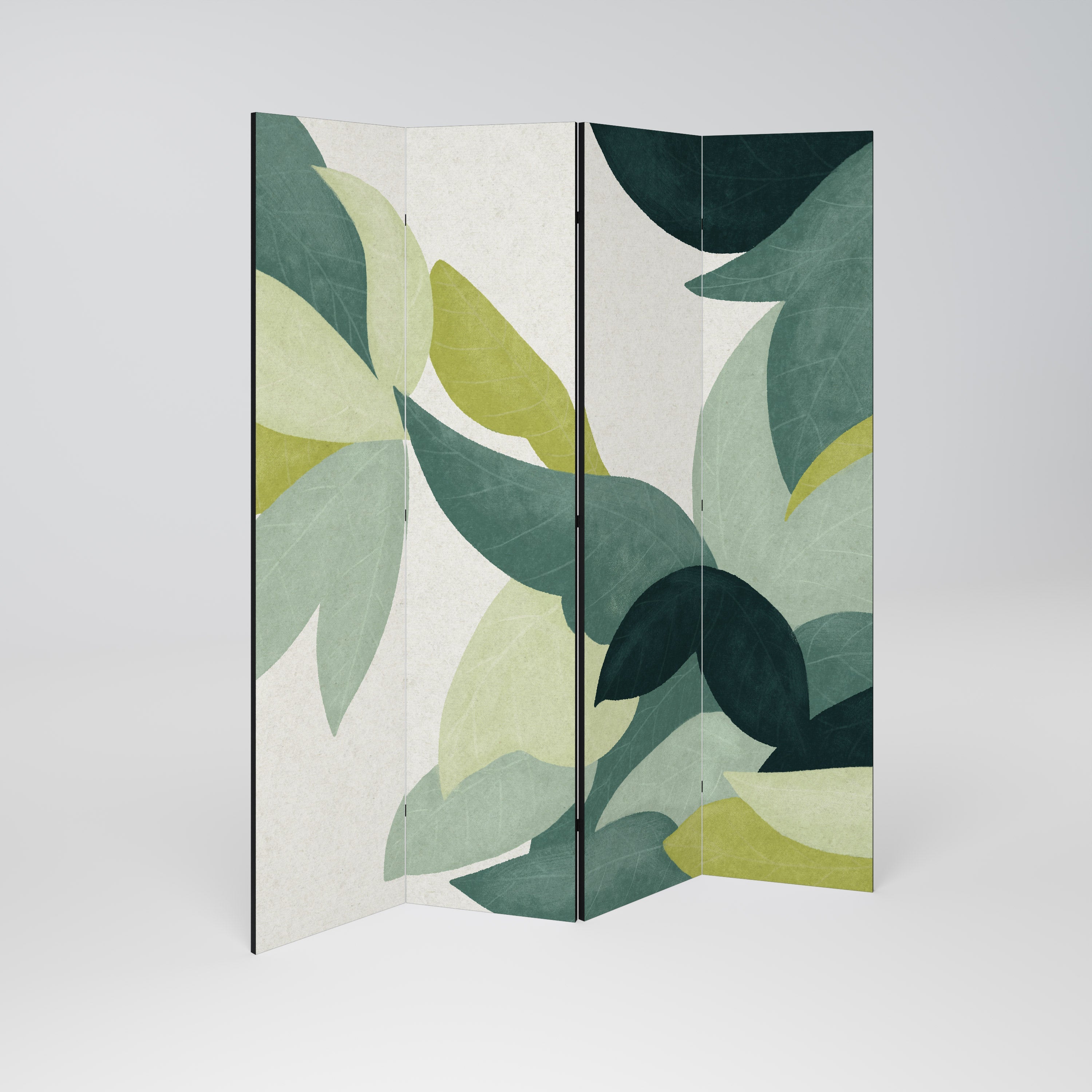 LEAFY VIBRATION Dekorativ rumsavdelare med 4 paneler