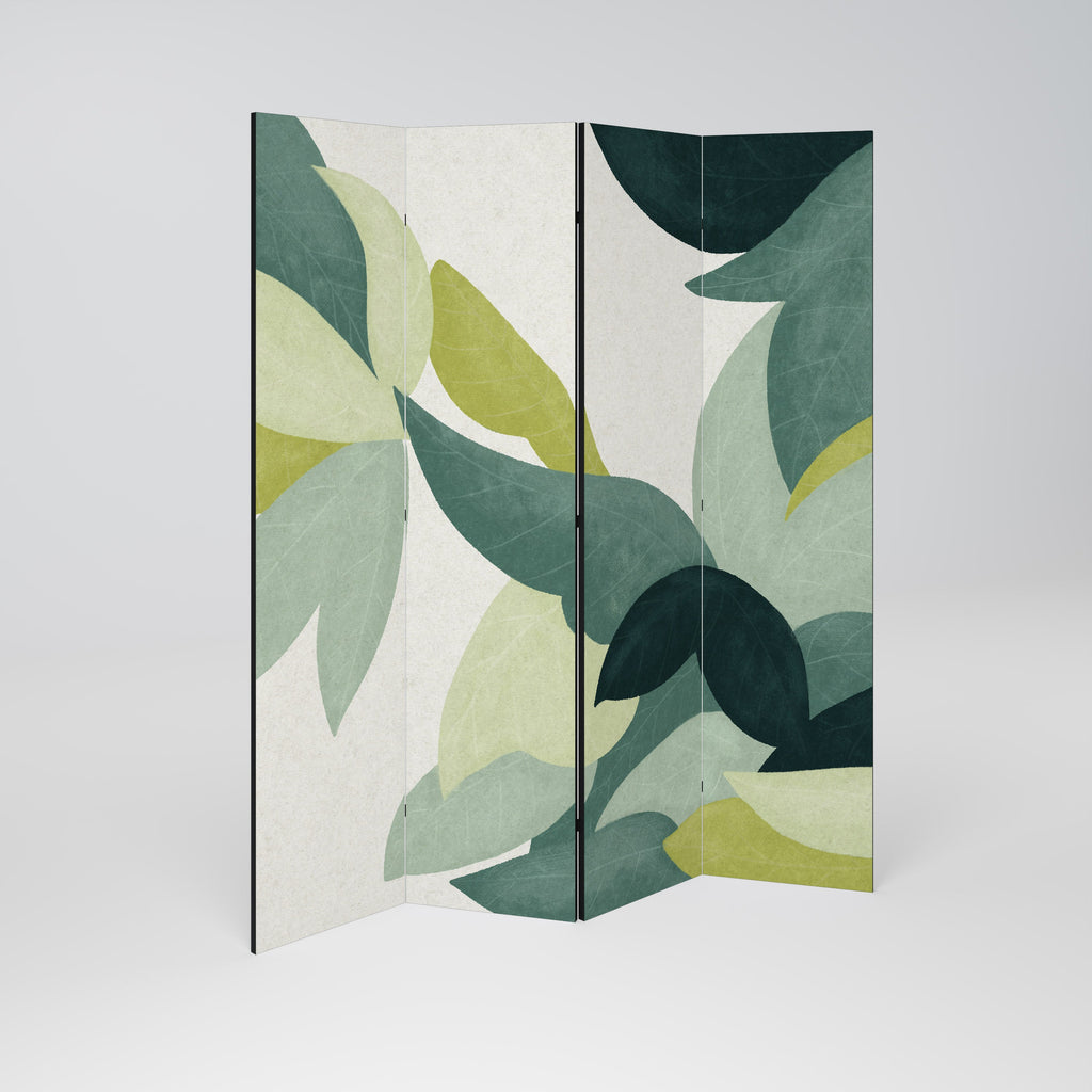 LEAFY VIBRATION Dekorativ rumsavdelare med 4 paneler
