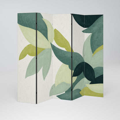 LEAFY VIBRATION Dekorativ rumsavdelare – 5 paneler