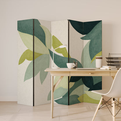 LEAFY VIBRATION Dekorativ rumsavdelare med 5 paneler
