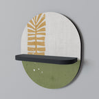 GREENERY WALK Oval Art Shelf In Black Finish