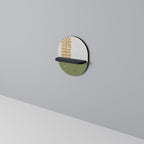 GREENERY WALK Oval Art Shelf In Black Finish