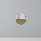 GREENERY WALK Oval Art Shelf In Black Finish