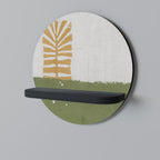 GREENRY WALK Rund konsthylla i svart finish