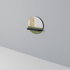 GREENRY WALK Rund konsthylla i svart finish