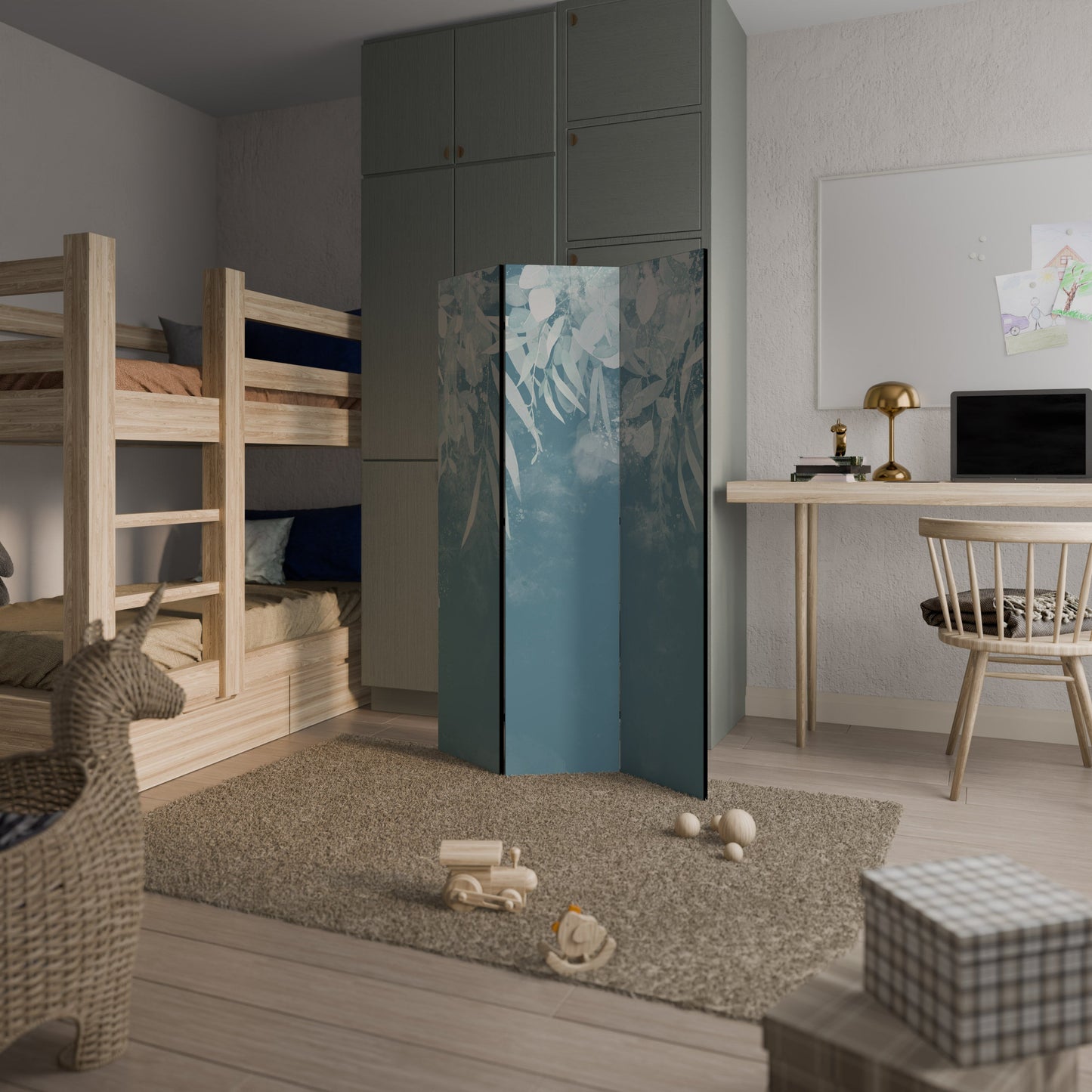 ELEGANT NATURES EMBRACE Dekorativ rumsavdelare med 3 paneler