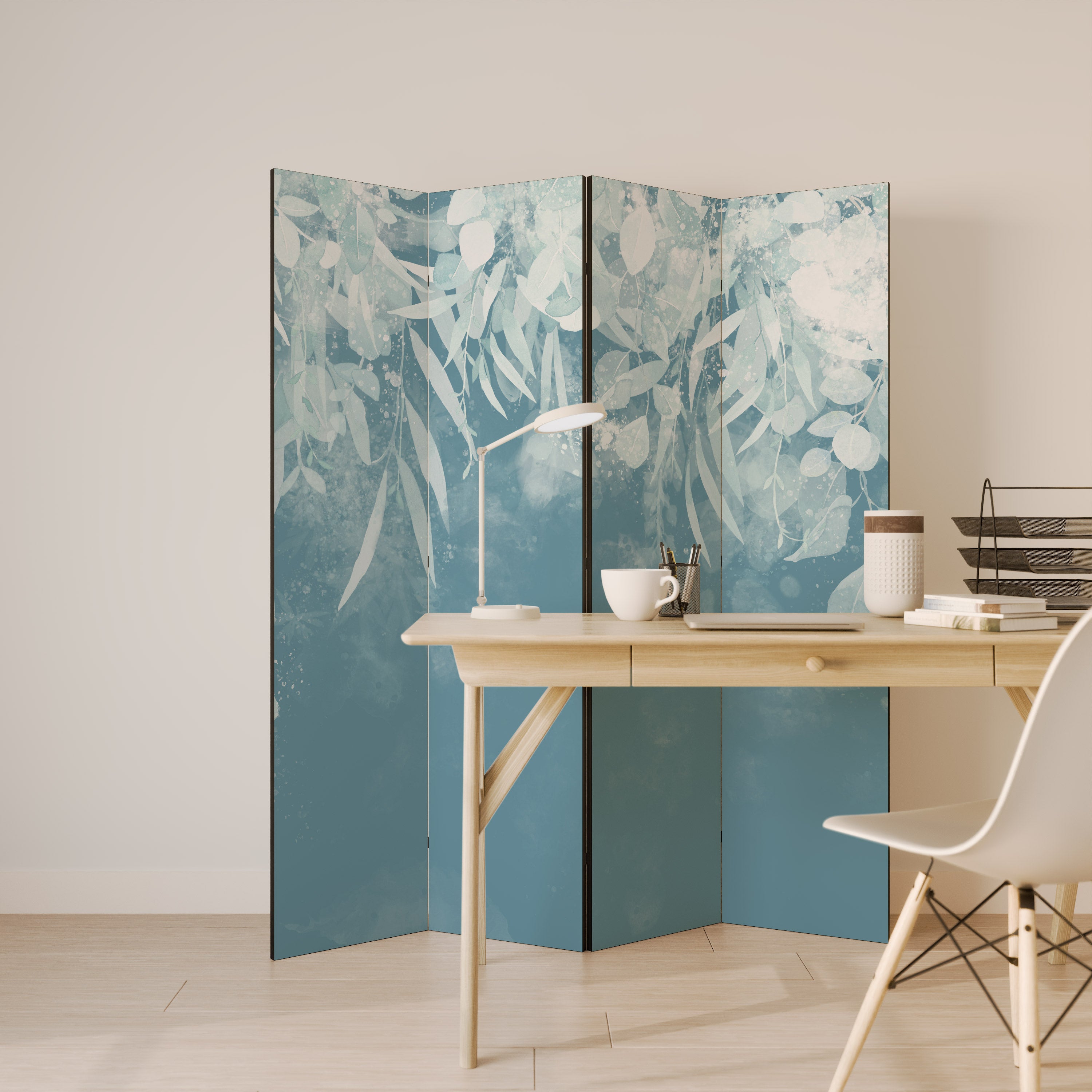 ELEGANT NATURES EMBRACE Dekorativ rumsavdelare med 4 paneler