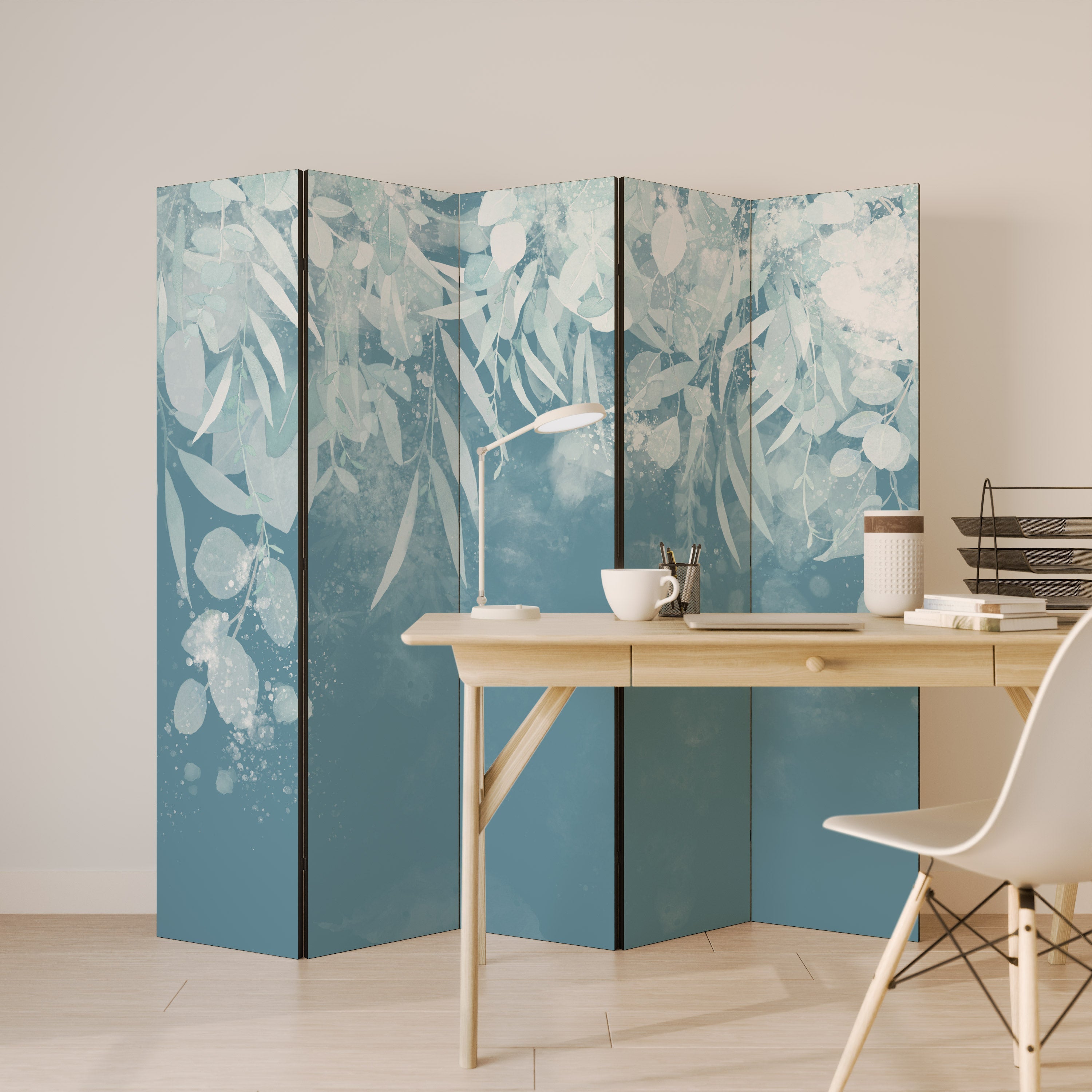 ELEGANT NATURES EMBRACE Dekorativ rumsavdelare med 5 paneler