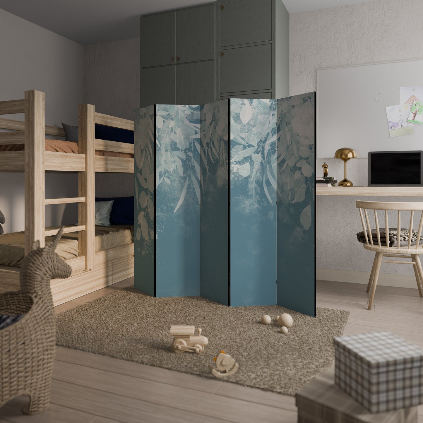 ELEGANT NATURES EMBRACE Dekorativ rumsavdelare med 5 paneler