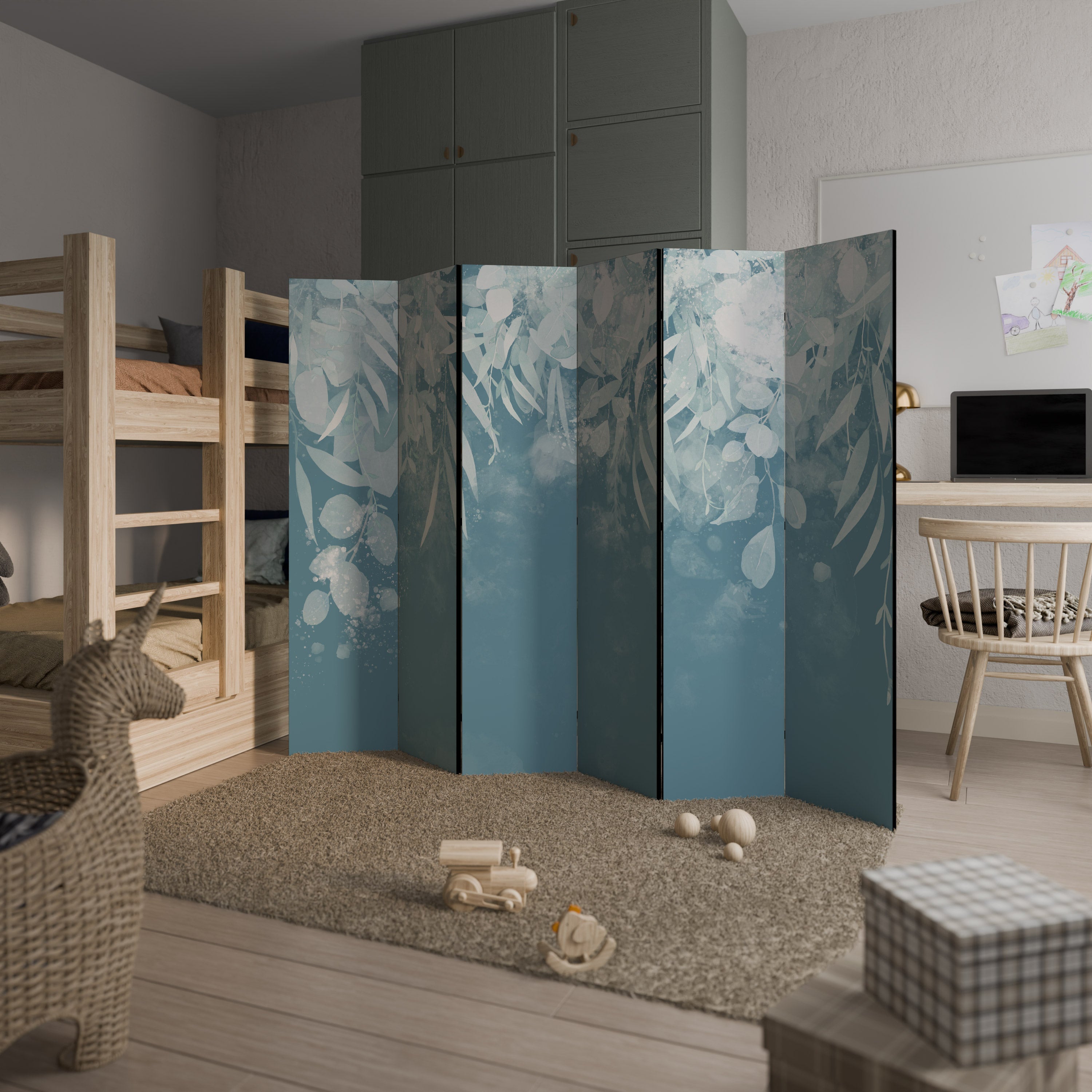 ELEGANT NATURES EMBRACE Dekorativ rumsavdelare med 6 paneler