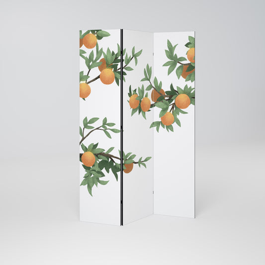 GORGEOUS ORANGE Decorative 3-Panel Room Divider