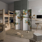 GORGEOUS ORANGE Dekorativ rumsavdelare – 5 paneler