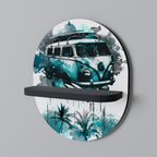 CARAVELLE LEGEND Oval konsthylla i svart finish