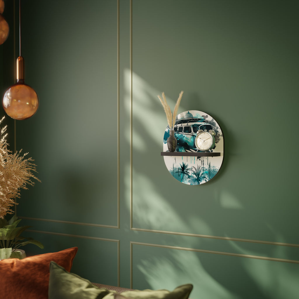 CARAVELLE LEGEND Oval konsthylla i svart finish
