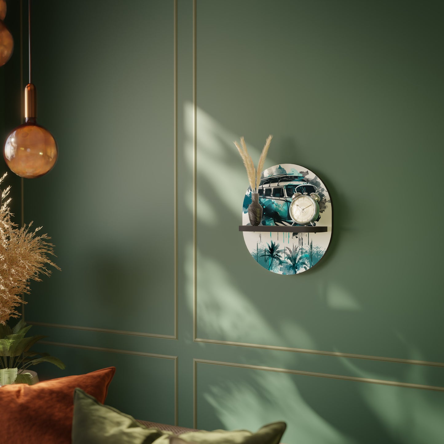 CARAVELLE LEGEND Oval konsthylla i svart finish
